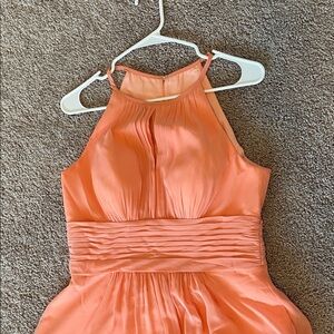 Sunset Azazie Coral Formal Bridesmaid Dress Size 8